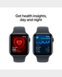Apple Watch Se [2024] GPS + Cellular 44 mm Starlight Aluminium Case With Starlight Sport Band S/M - MXGM3