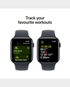 Apple Watch Se [2024] GPS + Cellular 44 mm Starlight Aluminium Case With Starlight Sport Band S/M - MXGM3