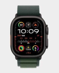 Apple Watch Ultra 2 GPS + Cellular 49mm Black Titanium Case with Dark Green Alpine Loop / Large - MX4T3 in Qatar