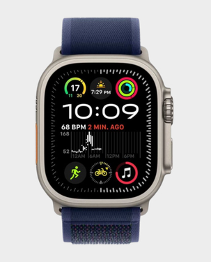 Apple Watch Ultra 2 GPS + Cellular 49mm Natural Titanium Case with Blue Trail Loop S/M - MX4J3 in Qatar