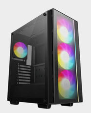 Deepcool Matrexx 55 V4 C Mid-Tower Gaming PC Case / Cabinet / ATX / E-ATX / Tempered Glass / Liquid Cooler Support / Magnetic Dust Filter - Black