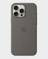 Apple Silicone Case For Apple iPhone 16 Pro (Stone Gray) in Qatar