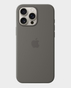 Apple Silicone Case For Apple iPhone 16 Pro (Stone Gray) in Qatar
