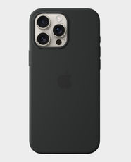 Apple Silicone Case For Apple iPhone 16 Pro (Black) in Qatar