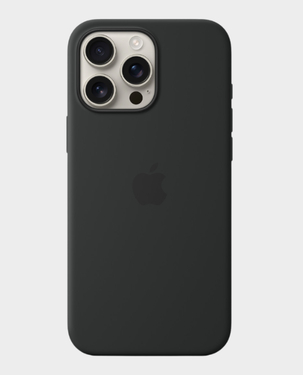 Apple Silicone Case For Apple iPhone 16 Pro (Black) in Qatar