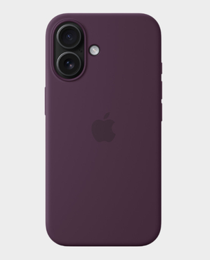 Apple Silicone Case For Apple iPhone 16 Plus MagSafe MYYD3 (Plum) in Qatar