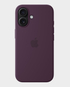 Apple Silicone Case For Apple iPhone 16 Plus MagSafe MYYD3 (Plum) in Qatar