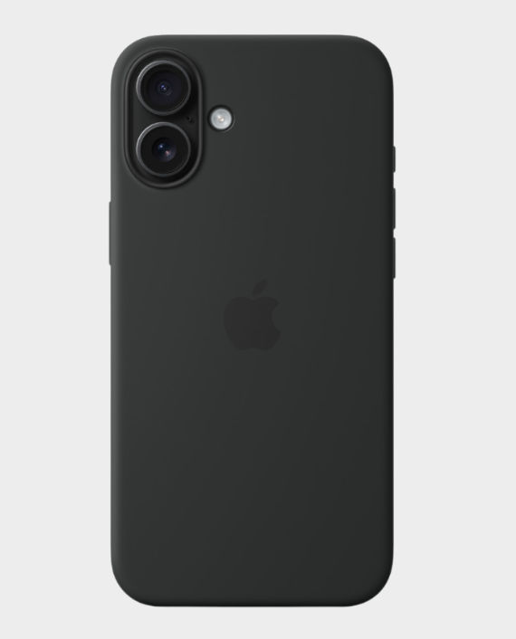 Apple Silicone Case For Apple iPhone 16 Plus / MagSafe (MYY93) - Black in Qatar