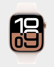 Apple Watch Series 10 + SKU GPS 46 mm Rose Gold Aluminum Case with Light Blush Sport Band S/M (MWWT3) in Qatar