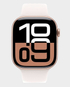 Apple Watch Series 10 + SKU GPS 46 mm Rose Gold Aluminum Case with Light Blush Sport Band S/M (MWWT3) in Qatar