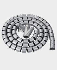 Flexible Spiral Wire Wrap Tube Cable Organizer 1.5M - Gray