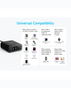 Anker Charger 112W 6 Ports USB C Charger SG 3 Pin Plug USB Charger | A2154K11 - Black