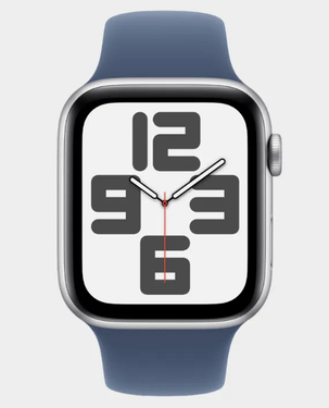 Apple Watch SE (Gen2) 40mm GPS Silver Case with Denim Sport Band S/M - MXEC3 In Qatar
