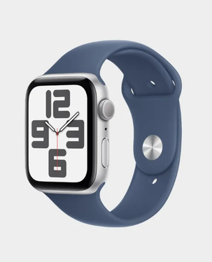 Apple Watch SE (Gen 2) 40mm GPS Silver Aluminium Case With Denim Sport Band S/M - MXEC3