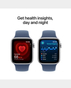 Apple Watch SE (Gen 2) 40mm GPS Silver Aluminium Case With Denim Sport Band S/M - MXEC3