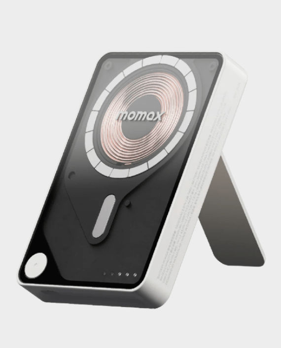 Momax 1-Power X Pro+ Magnetic Wireless Power Bank 10000 mAh with Built-In USB-C Cable / MagSafe IP132HKW - White