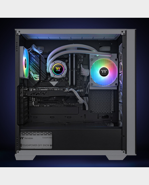 Thermaltake TH120 V2 AIO Liquid CPU Cooler | ARGB SYNC | 2000 RPM Radiator Fan Speed | Intel : LGA 1851/1700/1200/1156/1155/1151/1150 | AMD: AM5/AM4/AM3+/AM3/AM2+/AM2 CL-W363-PL12SW-A - Snow