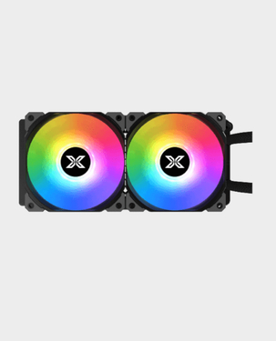Xigmatek Liquid CPU Cooler Liquid-Killer X 240 / AIO Liquid Cooler, New X logo ARGB Pump Head, 2x120mm ARGB Fan, Plastic Steel Backpanel - Black