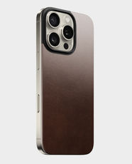 Nomad Horween Magnetic Leather Back | Apple iPhone 16 Pro Max | MagSafe (Rustic Brown) in Qatar