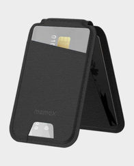 Momax 1-Wallet Magnetic Card Holder | Leather | Magnetic Attachment Stand Function in Qatar