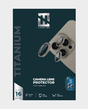 Elephant Horn Camera Lens Protector with Applicator iPhone 16 Pro / iPhone 16 Pro Max (Titanium) in Qatar