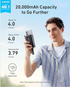 Anker Zolo Powerbank 20000 mAh | 30W Power Bank Portable Charger | Built-In USB-C Cable  - Black