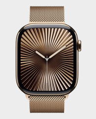Apple Watch Series 10 GPS+Cellular 42mm Gold Titanium Case with Milanese Loop - MX083 in Qatar