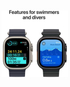 Apple Watch Ultra 2 GPS + Cellular 49mm Black Titanim Case with Dark Green Alpine Loop | Medium - MX4R3