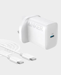 Anker 20W Mobile Charger with USB-C to USB-C Cable | 20W | B2347K21 (White) in Qatar