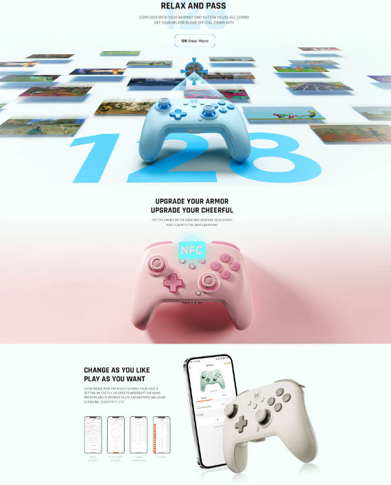 Buy BIGBIG WON CHOCO Gaming Controller | NFC | Bluetooth | 128 Macro ...