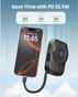 Moxedo Combo 3x10000 mAh Powerbank with Charging Dock | 15 W | Wireless Charging | PD Built-In Type-C Cable | MX-PBH035-DS - Black
