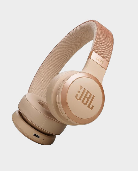 JBL Live 670NC Wireless On-Ear Headphones | Bluetooth 5.3 | ANC | Foldable - Sandstone