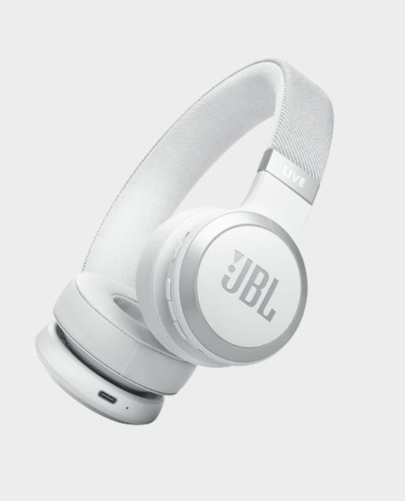 JBL Live 670NC Wireless On-Ear Headphones | Bluetooth 5.3 | ANC | Foldable - White