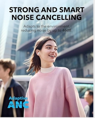 Anker Soundcore A30i Wireless Bluetooth Earbuds | Water Resistant IP54| ANC | Bluetooth 5.4 - Blue