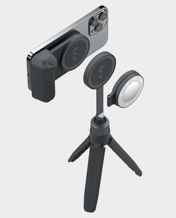 ShiftCam SnapGrip Creator Kit | Includes SnapGrip, SnapLight, SnapPod and Carry Pouch | GLP-BE-MN-EF - Midnight