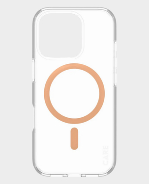 CARE by PanzerGlass Flagship Peachy MagSafe Case for iPhone 16 Pro (Transparent) in Qatar