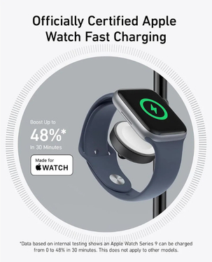 [VP]Anker MagGo 3 In 1 Wireless Charging Stand | 15W Ultra-Fast Charging | MagSafe compatibility |QI2 Certified | B25M3V11 - Black