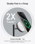 [VP]Anker MagGo 3 In 1 Wireless Charging Stand | 15W Ultra-Fast Charging | MagSafe compatibility |QI2 Certified | B25M3V11 - Black