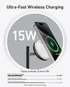 [VP]Anker MagGo 3 In 1 Wireless Charging Stand | 15W Ultra-Fast Charging | MagSafe compatibility |QI2 Certified | B25M3V11 - Black