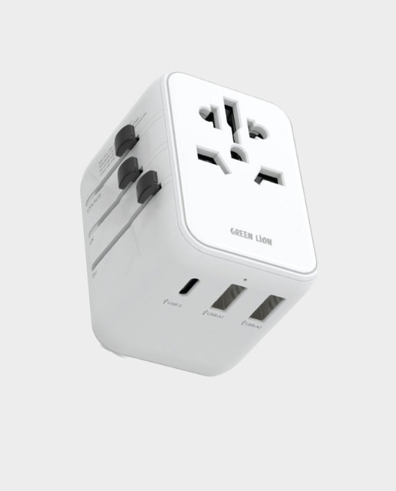 Green Lion 12W Universal Travel Adapter - White