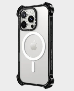 Casetify Bounce Case For Apple iPhone 16 Pro  | MagSafe | Enhanced Protection | Bounce Corner - Black