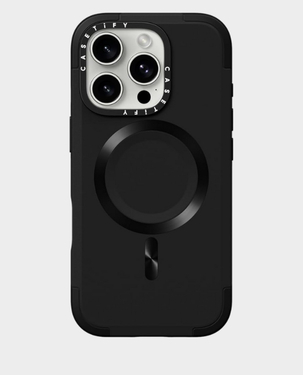 Casetify Force Case For iPhone 16 Pro | MagSafe | Drop Protection (Black) in Qatar