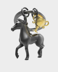 Metalmorphose Horse and Trophee Key Ring - Matt Bullet