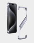 S-Shaped Stand Frameless Metal Case for iPhone 15 Pro Max (Silver) in Qatar
