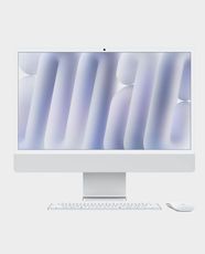 Apple iMac 24 inch | M4 Chip | 8-core CPU 8‑core GPU | 16GB RAM | 256GB SSD | 4.5K Retina Display | English Arabic Keyboard | MWUC3 – Silver