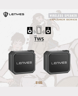 Lenyes S105 Wireless Bluetooth Speaker | 12W | Up to 20 Hours | IPX7 Waterproof | Bluetooth 4.2 - Black