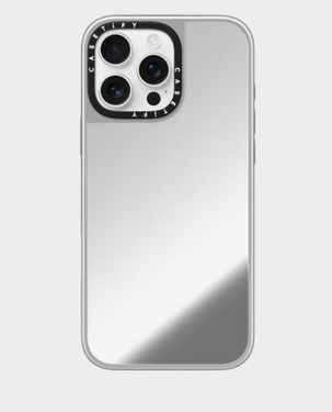 Casetify Mirror Case For Apple iPhone 16 Pro Max | MagSafe | Drop Protection - Silver