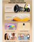 LENYES S227 Wireless Karaoke Speaker Five Fun Microphone Voice Changes | 5W | Bluetooth 5.3 - Beige