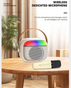 LENYES S227 Wireless Karaoke Speaker Five Fun Microphone Voice Changes | 5W | Bluetooth 5.3 - Beige