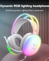 Onikuma X25 RGB Wired Gaming Headset | USB | RGB Lighting | 50mm Driver | Noise-Cancelling Mic - Black